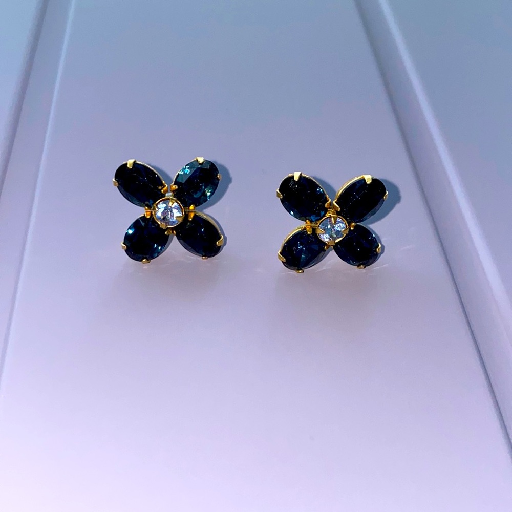 JoJo loves you navy blue jewel stud earrings